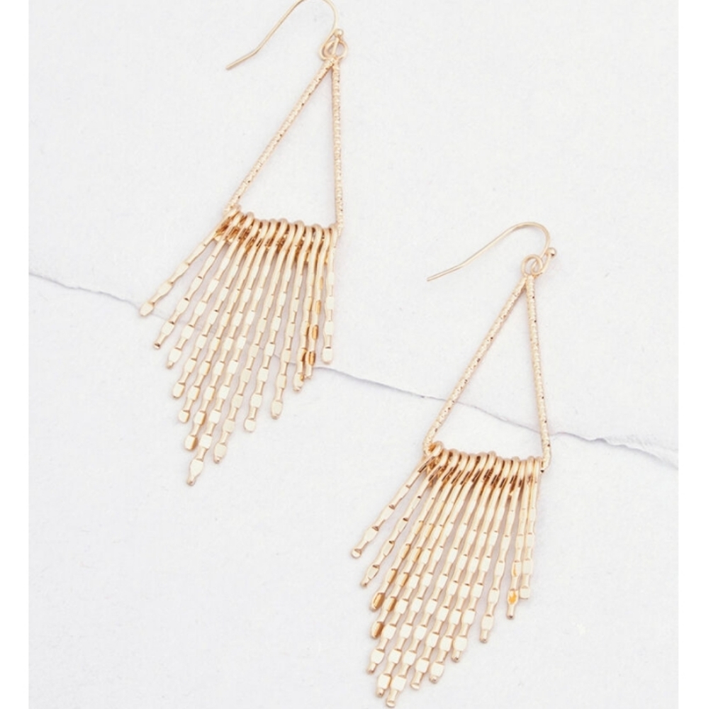ModCloth Fond of Fringe Drop Earrings